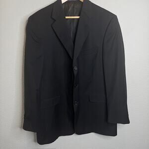 Daniel Cremieux Loro Piana Italy Sz 44R Black Signature Label Wool Blazer